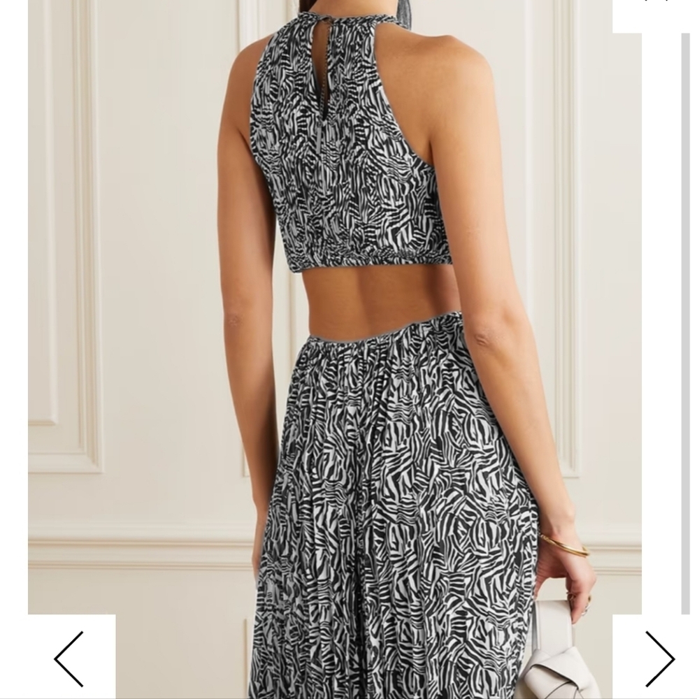 Elegant Black and White Zebra Print Dress